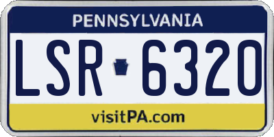 PA license plate LSR6320