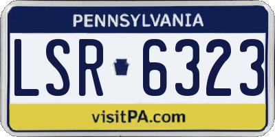 PA license plate LSR6323
