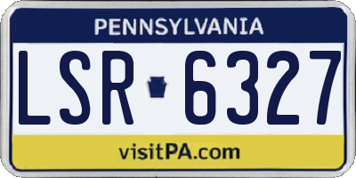 PA license plate LSR6327