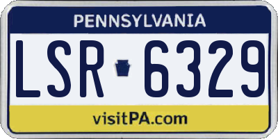 PA license plate LSR6329