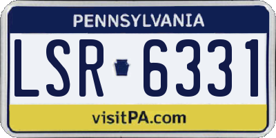 PA license plate LSR6331
