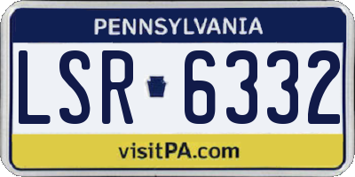PA license plate LSR6332