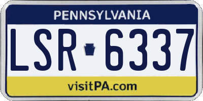 PA license plate LSR6337