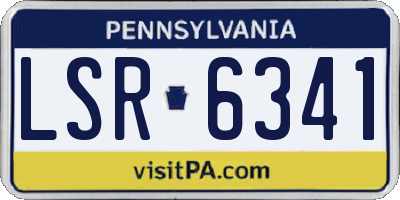 PA license plate LSR6341