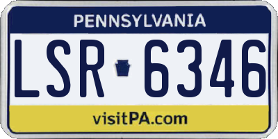 PA license plate LSR6346