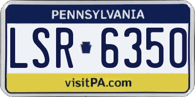 PA license plate LSR6350