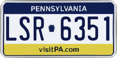 PA license plate LSR6351