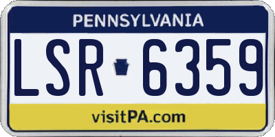 PA license plate LSR6359