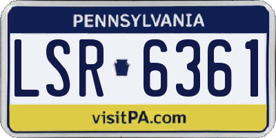 PA license plate LSR6361