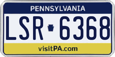 PA license plate LSR6368