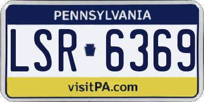 PA license plate LSR6369