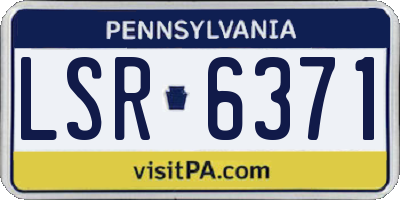 PA license plate LSR6371