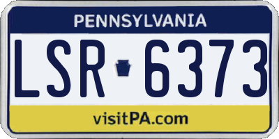 PA license plate LSR6373