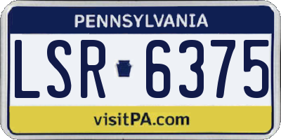 PA license plate LSR6375