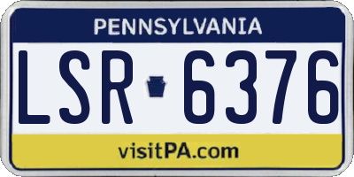 PA license plate LSR6376