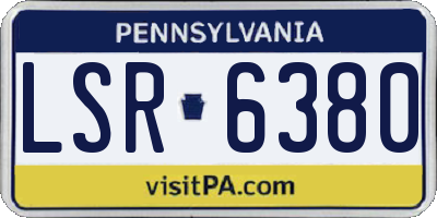 PA license plate LSR6380