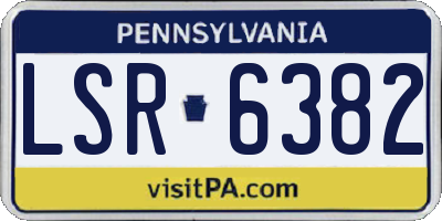 PA license plate LSR6382