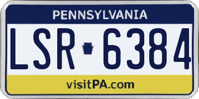 PA license plate LSR6384