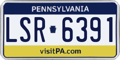PA license plate LSR6391