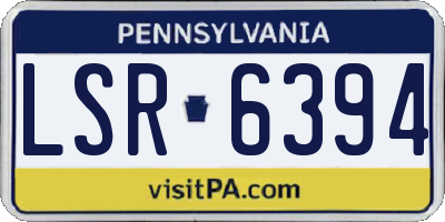 PA license plate LSR6394