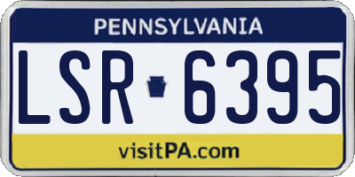 PA license plate LSR6395