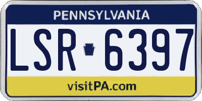 PA license plate LSR6397