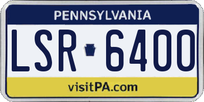 PA license plate LSR6400