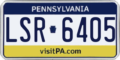 PA license plate LSR6405