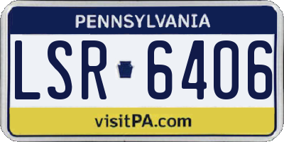 PA license plate LSR6406