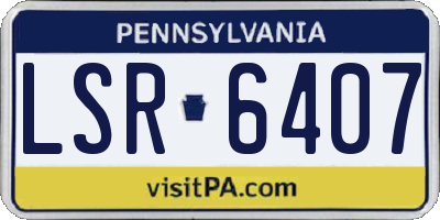 PA license plate LSR6407