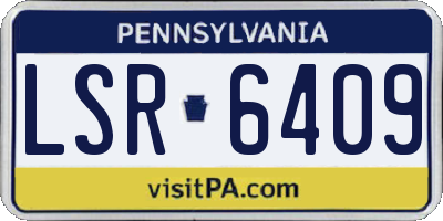 PA license plate LSR6409