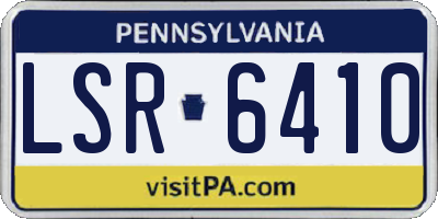 PA license plate LSR6410