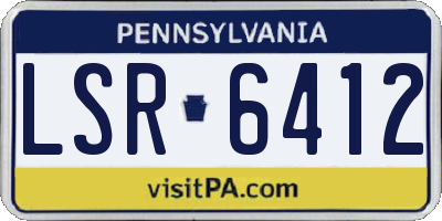 PA license plate LSR6412