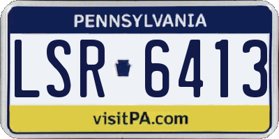 PA license plate LSR6413