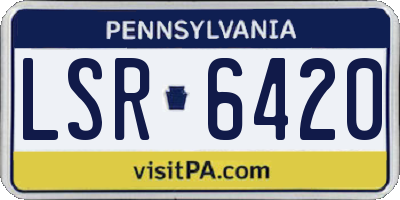 PA license plate LSR6420