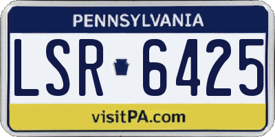 PA license plate LSR6425