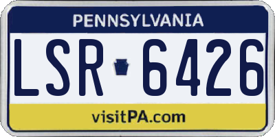 PA license plate LSR6426