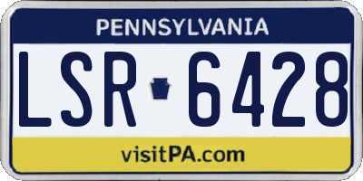 PA license plate LSR6428