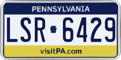 PA license plate LSR6429
