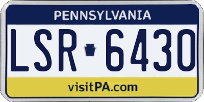 PA license plate LSR6430