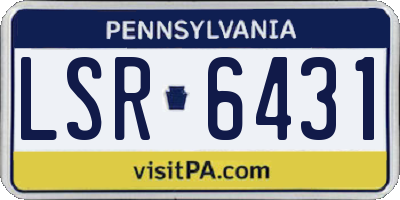 PA license plate LSR6431