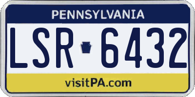 PA license plate LSR6432