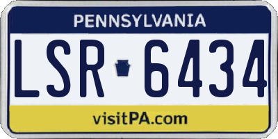 PA license plate LSR6434
