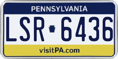 PA license plate LSR6436
