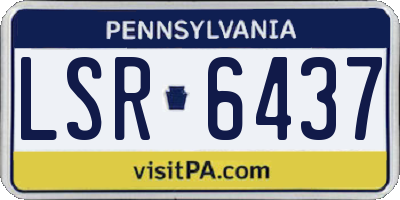 PA license plate LSR6437