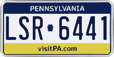 PA license plate LSR6441