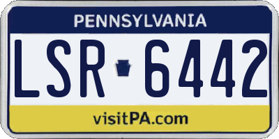 PA license plate LSR6442