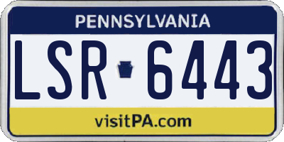 PA license plate LSR6443