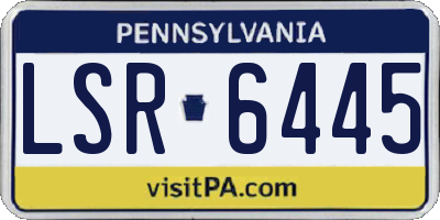PA license plate LSR6445