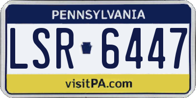 PA license plate LSR6447